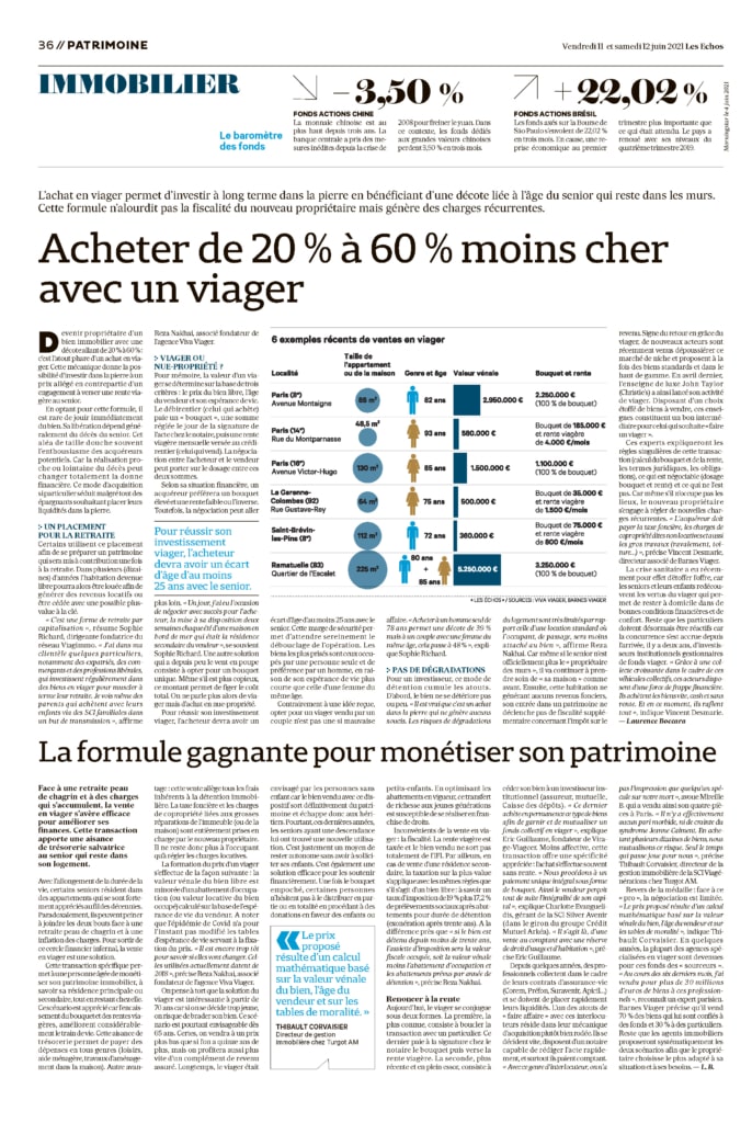 Les Echos du Vendredi 11 et Samedi 12 Juin 2021