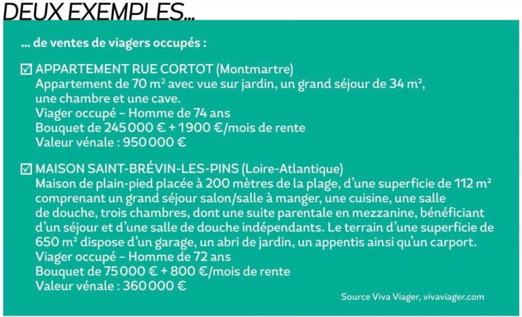 Deux exemples de ventes de viagers occupés Deux exemples de ventes de viagers occupés