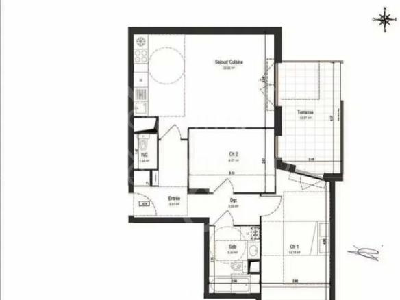 Appt 3P avec terrasse 61 m² – Vente à terme 5 ans – Aubervilliers